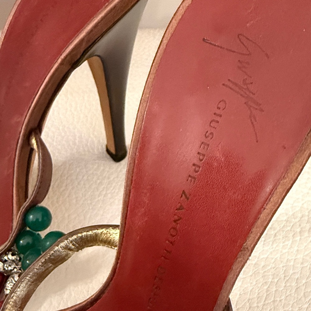 Giuseppe Zanotti Multicolor Beaded Heels - Picture 2 of 3